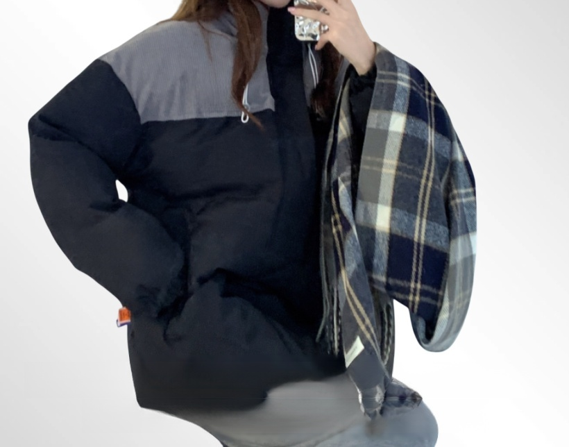보온성 좋은 퍼퍼 재킷 착용샷