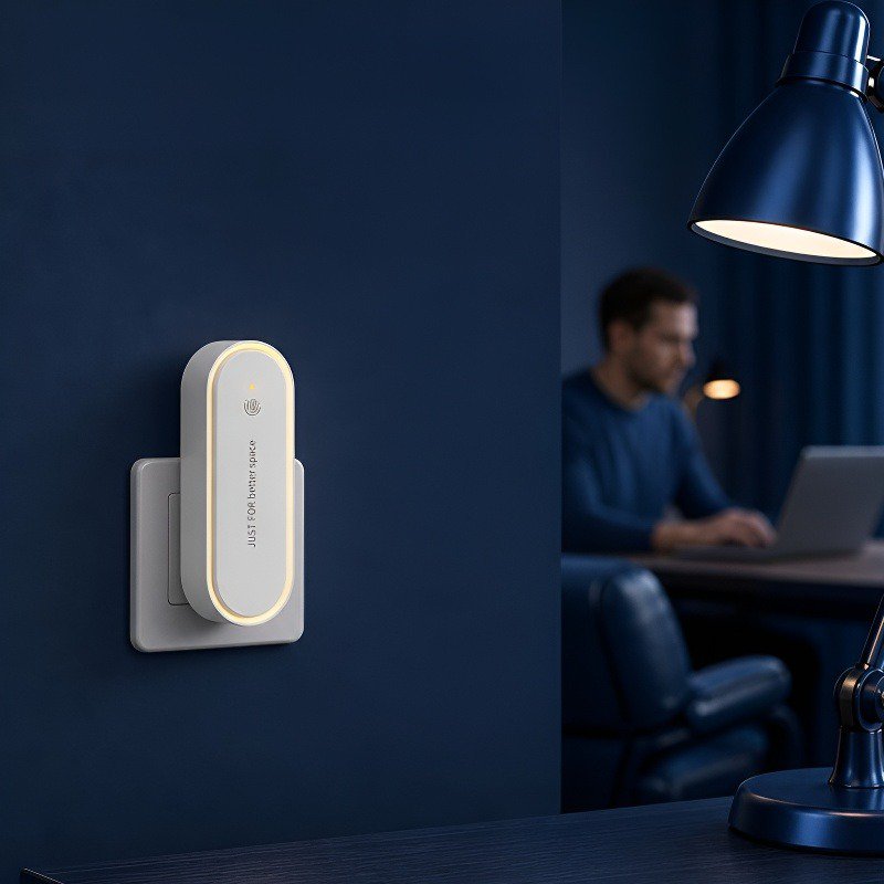 Eliminador ultrasónico de mosquitos silencioso con luz LED, protección 360°