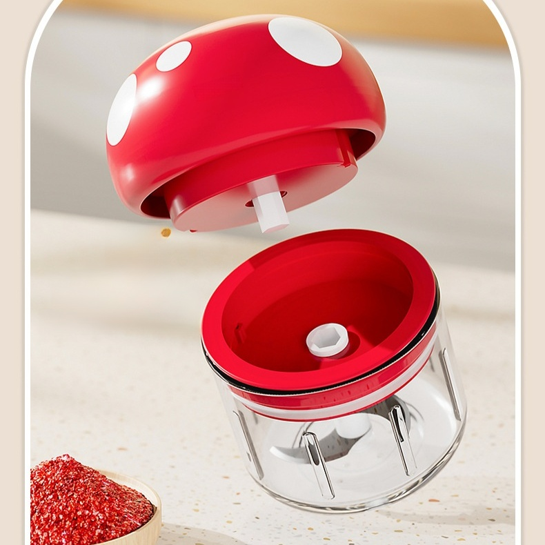 Portable electric garlic press