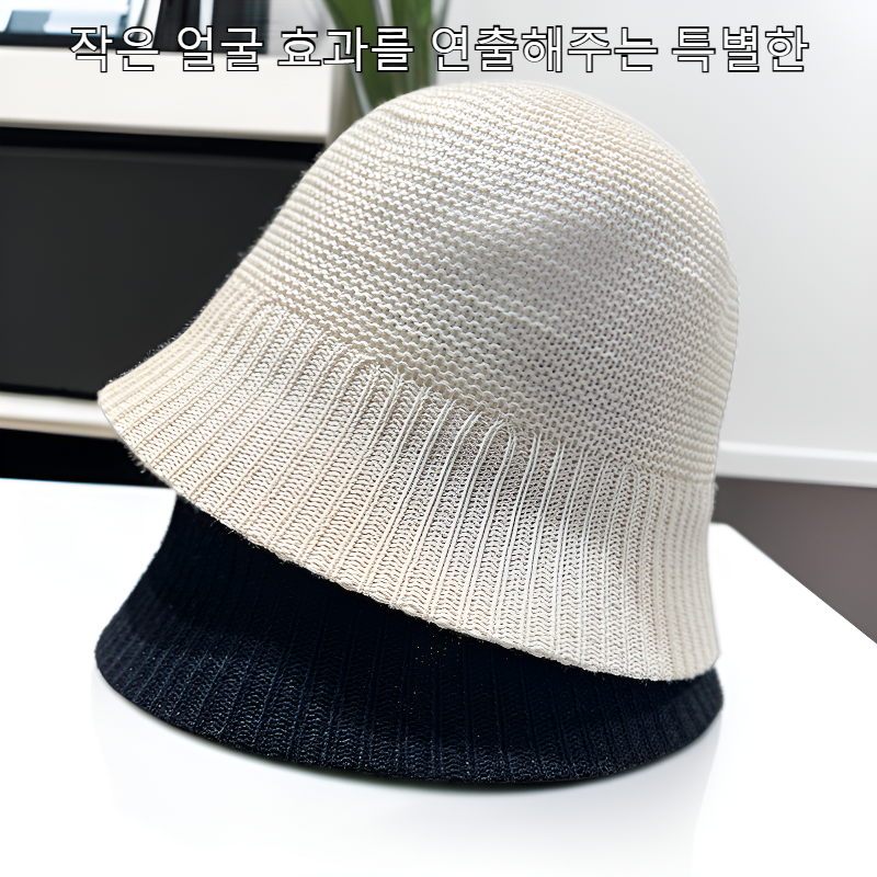 작은 얼굴 노출 통기성 얇은 버킷햇 여성용