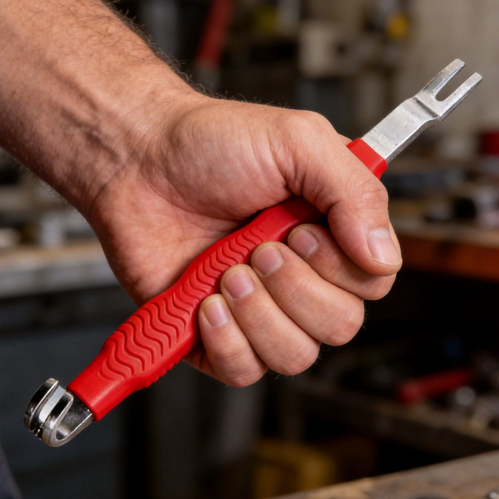 自動車用配線ハーネスクリップコネクタこじ開けツール