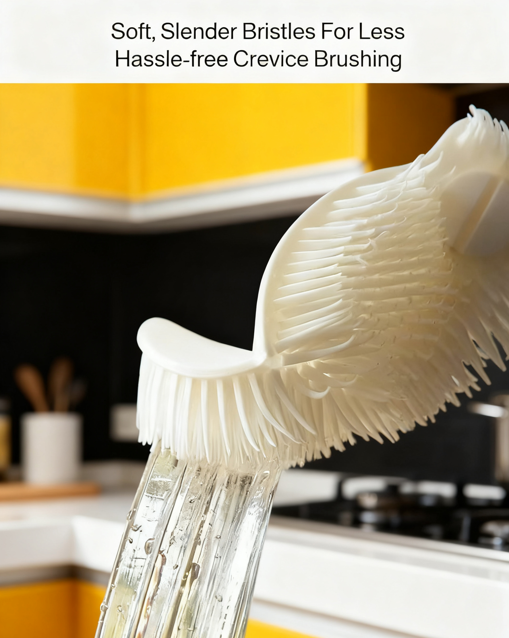 Cup brush with ergonomic handle design