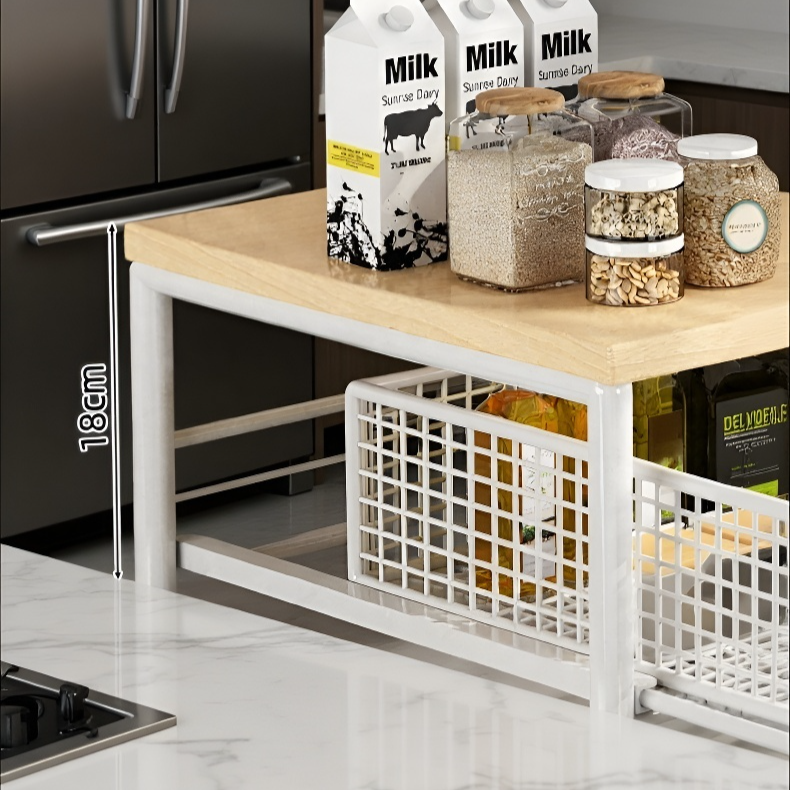  전자레인지 수납 선반 서랍형