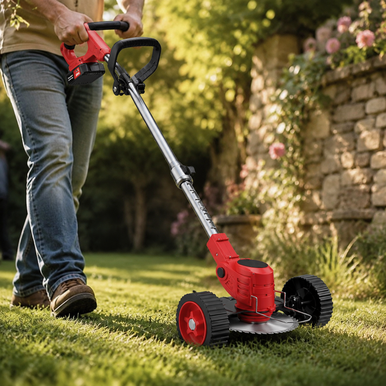 High power lawn mower lithium battery long endurance agricultural weeder portable electric lawn mowe