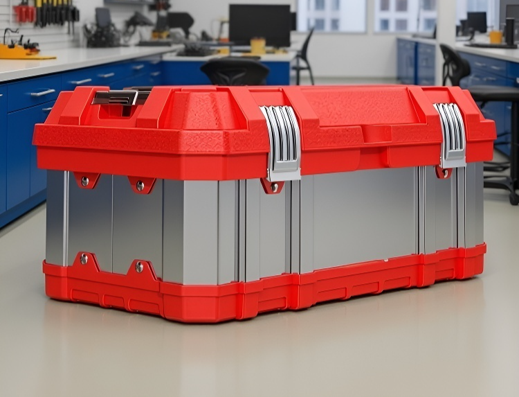 Truck bed tool box with weather-resistant design