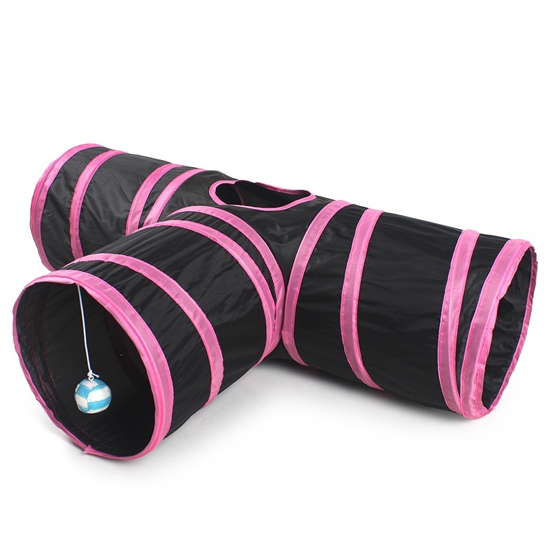 Pet Cat Three-way Tunnel Toy Straight Tent
