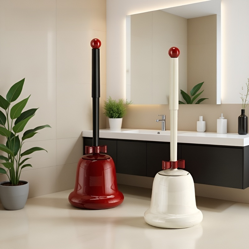 長い柄の家庭用トイレブラシ