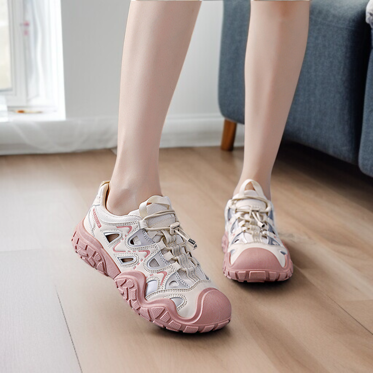 여성 펀칭 아빠 신발 통풍 메쉬 운동화 똥 밟는 느낌 펀칭 아빠 신발