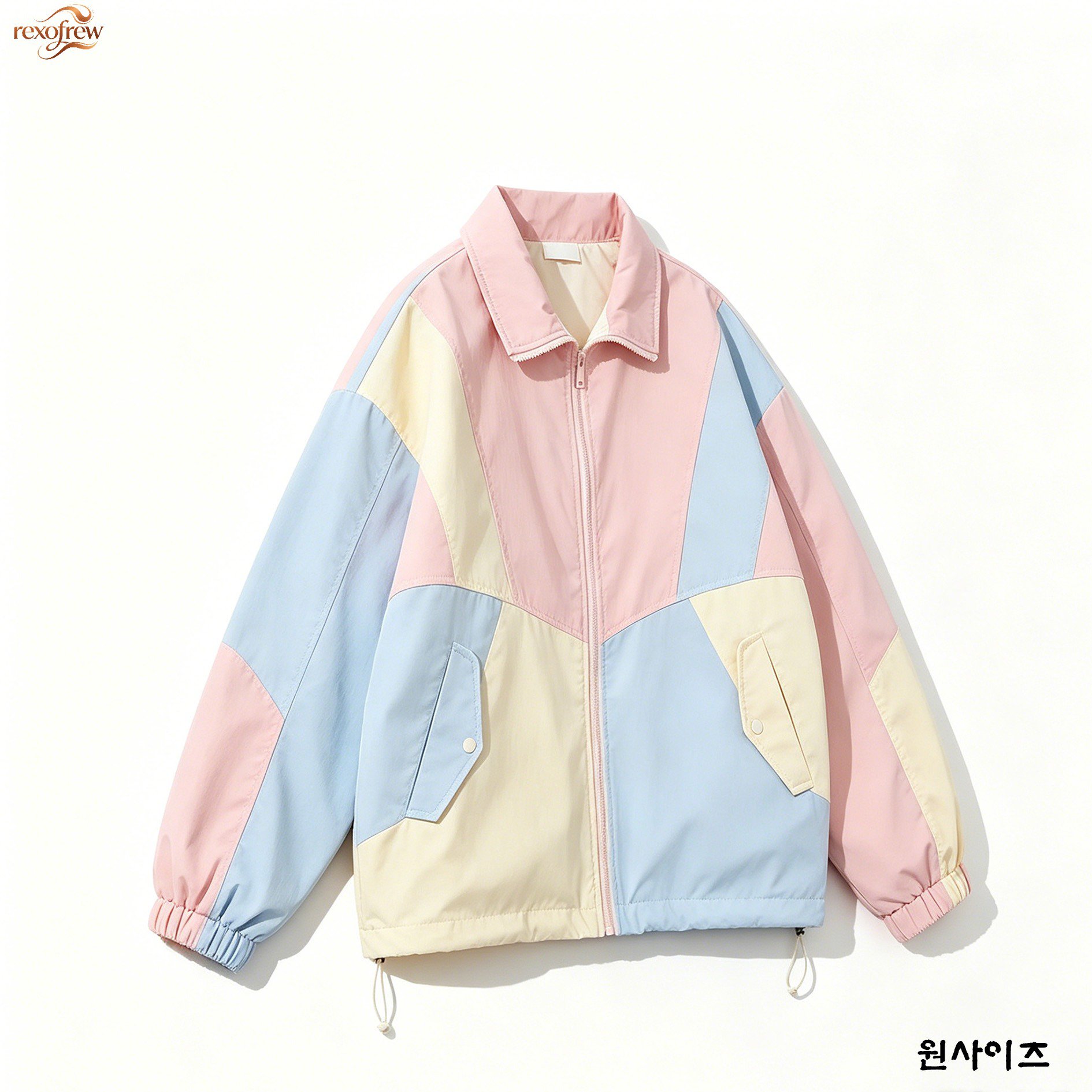 트렌디한 컬러 믹스 코트 앞면