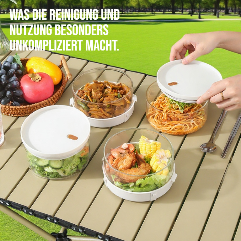 BPA-freie runde Glasbox für gesunde Aufbewahrung