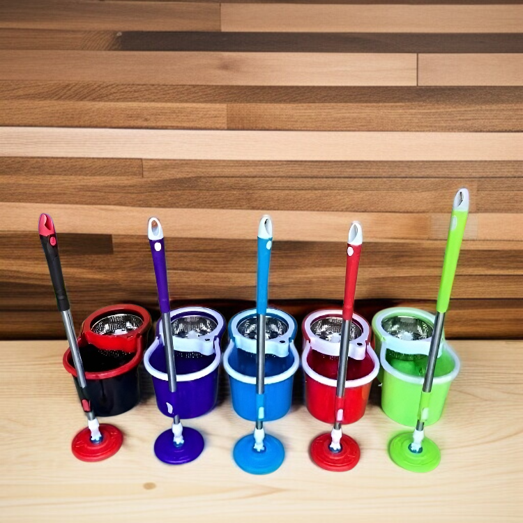 360° drehbarer Magic Mopp mit Eimer, verstellbar, Mikrofaser, für die Bodenreinigung