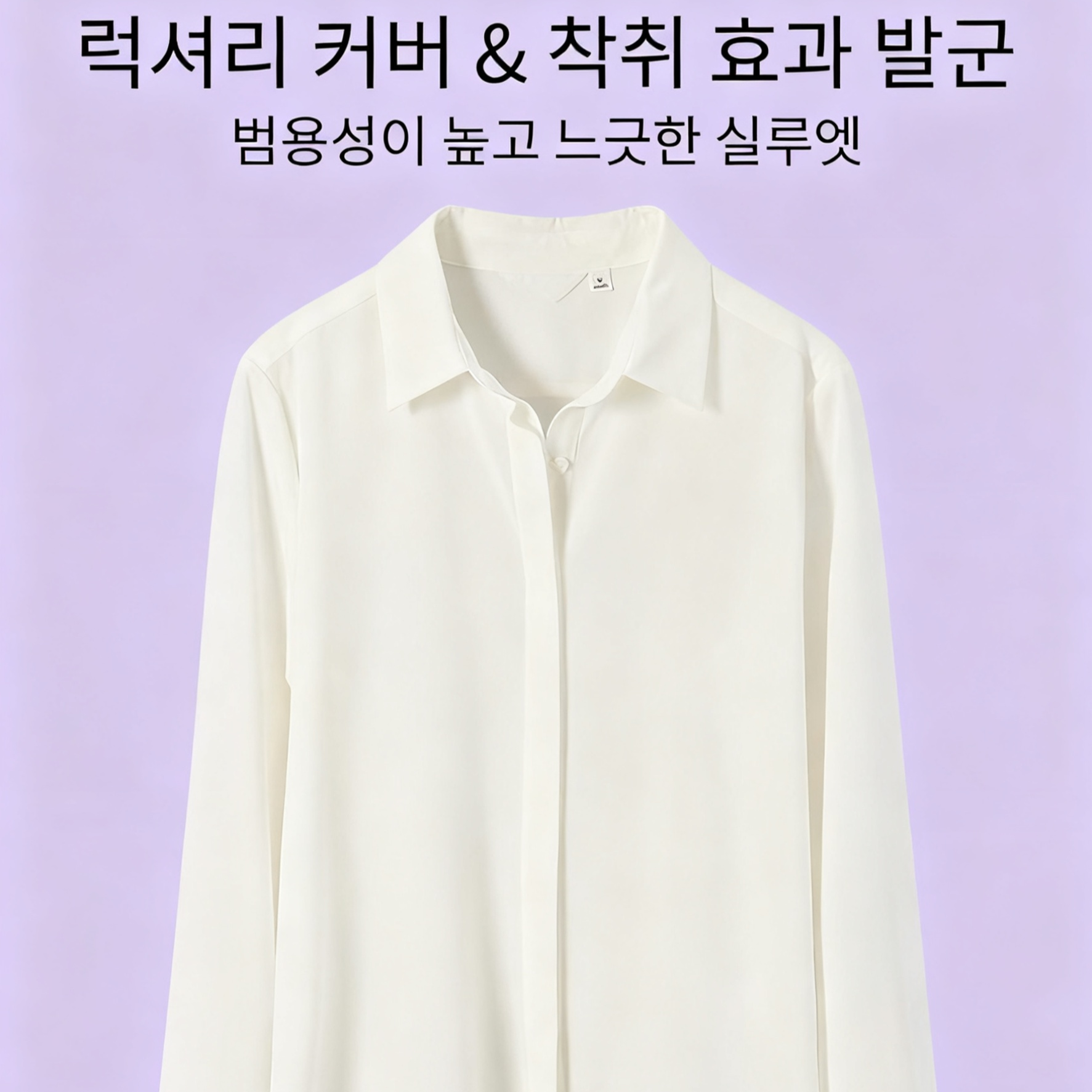 심플 여성 쉬폰 긴팔 셔츠