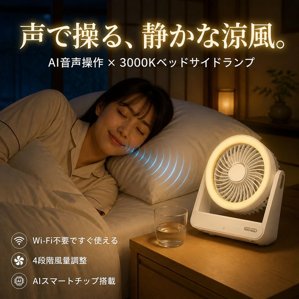 卓上多機能スマートファン コンパクト携帯型 壁掛け&タイマー対応 家庭用サーキュレーター