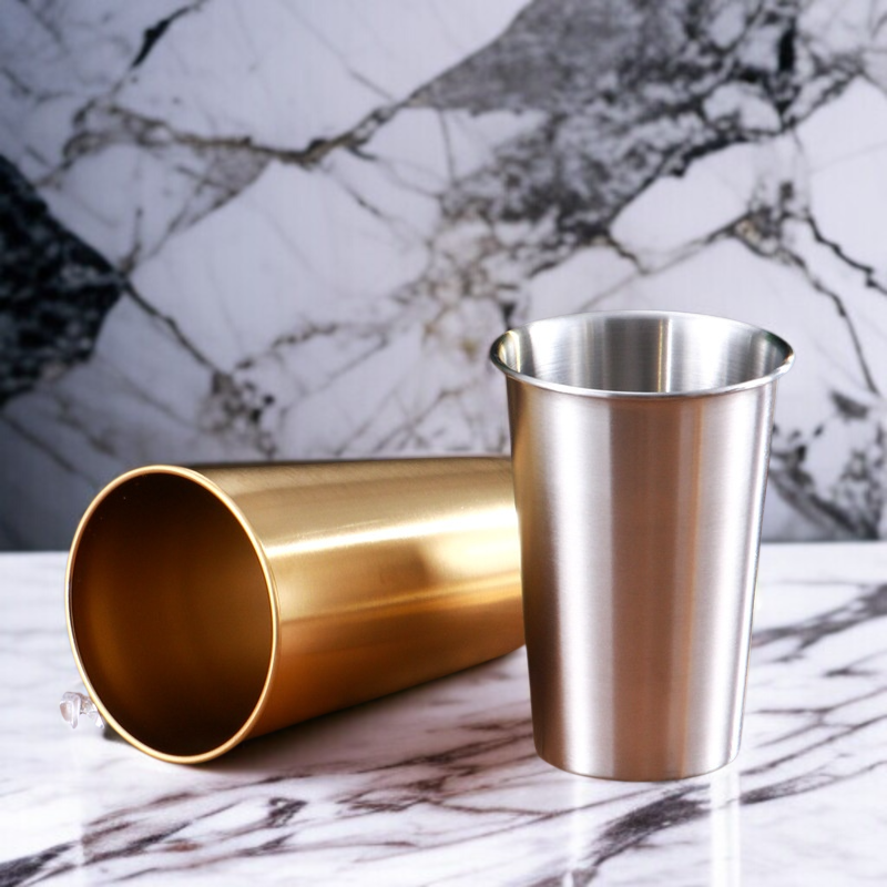 ステンレス単層落下防止飲料カップ