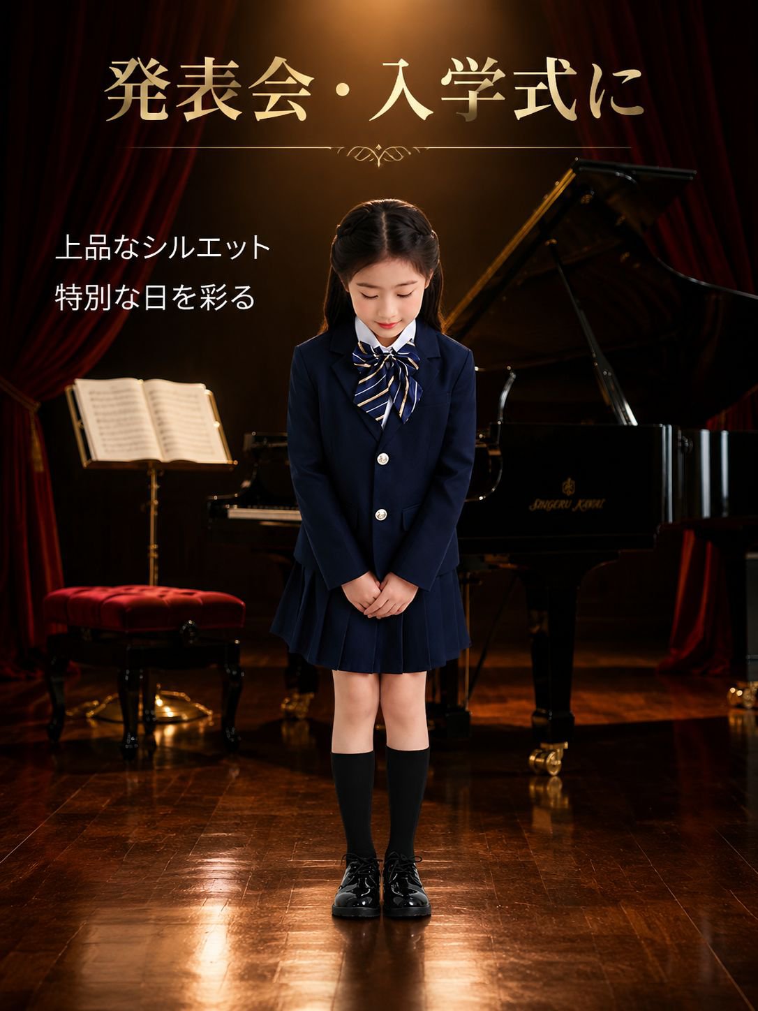 春夏新作 キッズ英国風幼稚園制服 小学生制服 発表衣装