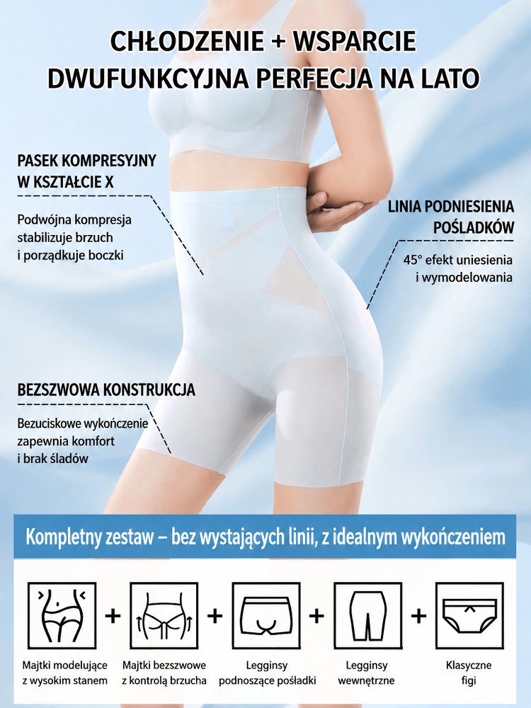 Ultrabielizna modelująca z cienkiego jedwabiu