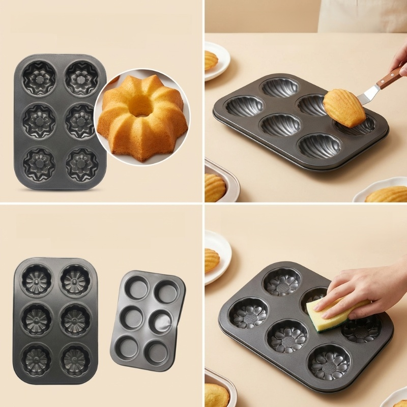 6连贝壳香蕉南瓜烘焙烤盘