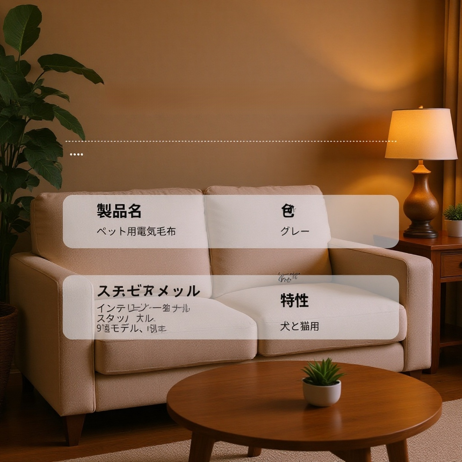 ペット用スマート9段階タイマー付き電気毛布・加熱マット