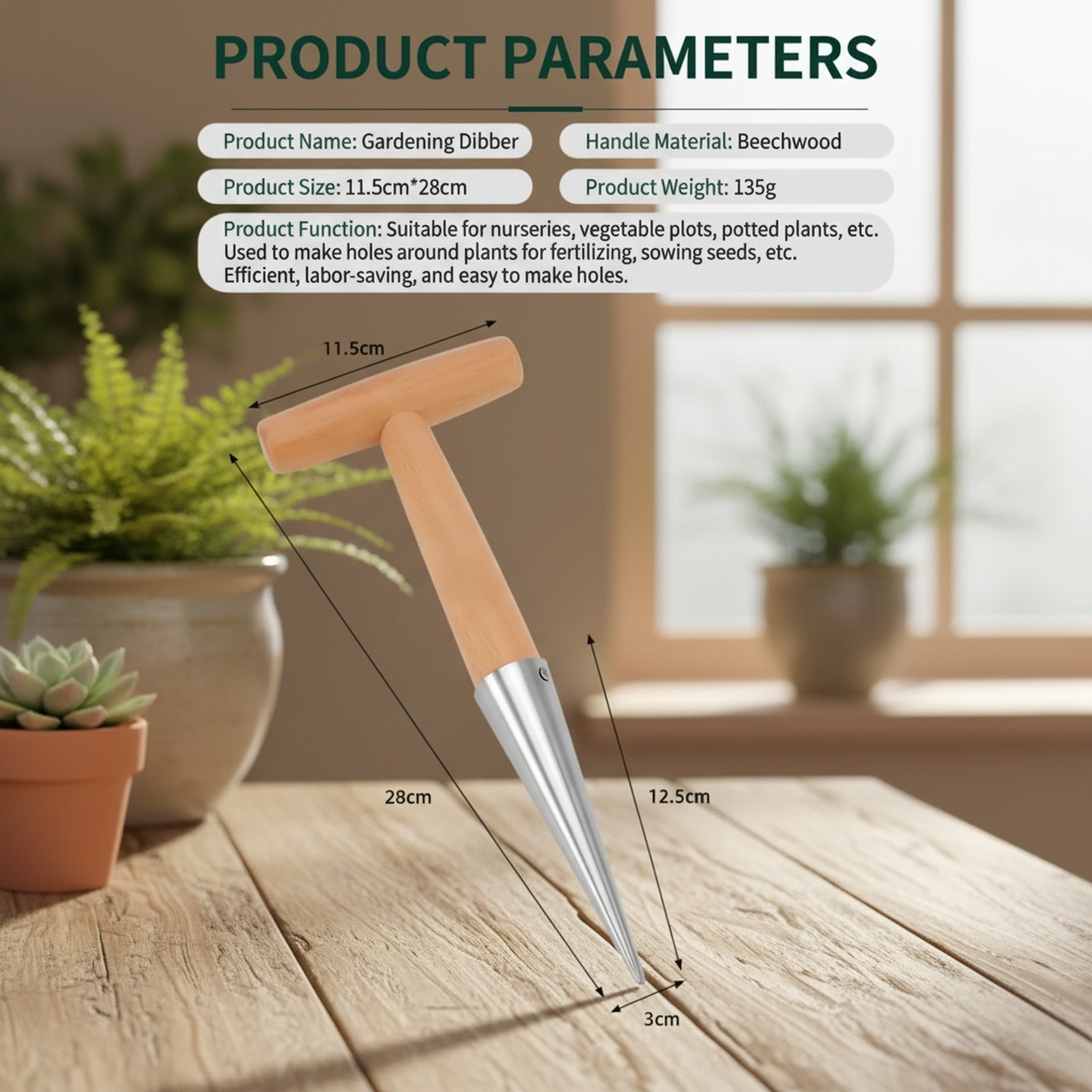 High-quality stainless steel construction seeder