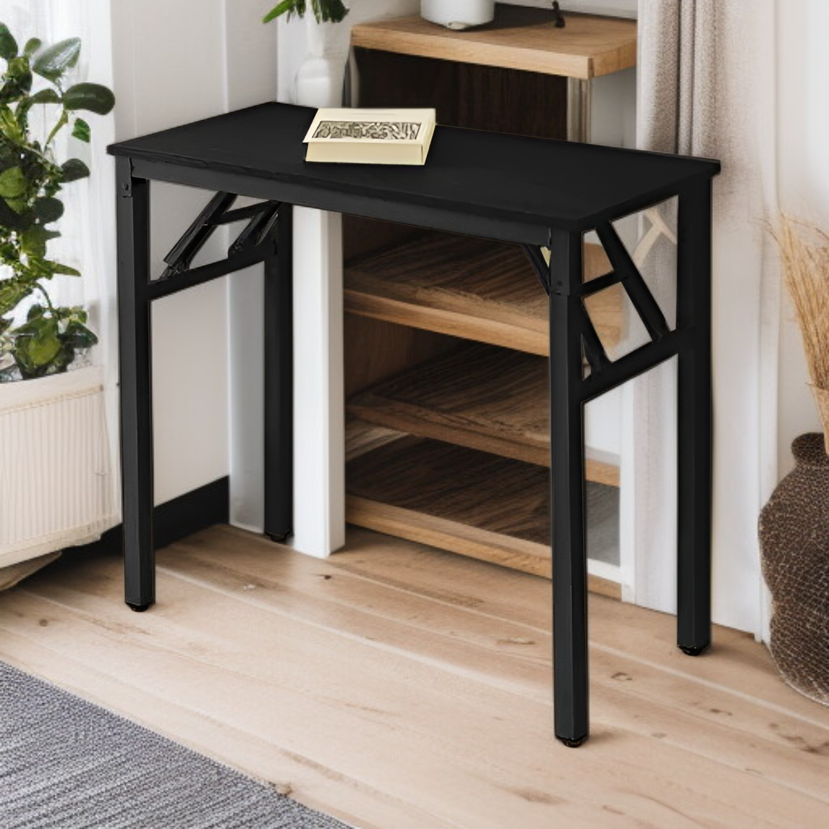 원목 스타일의 접이식 심플 책상