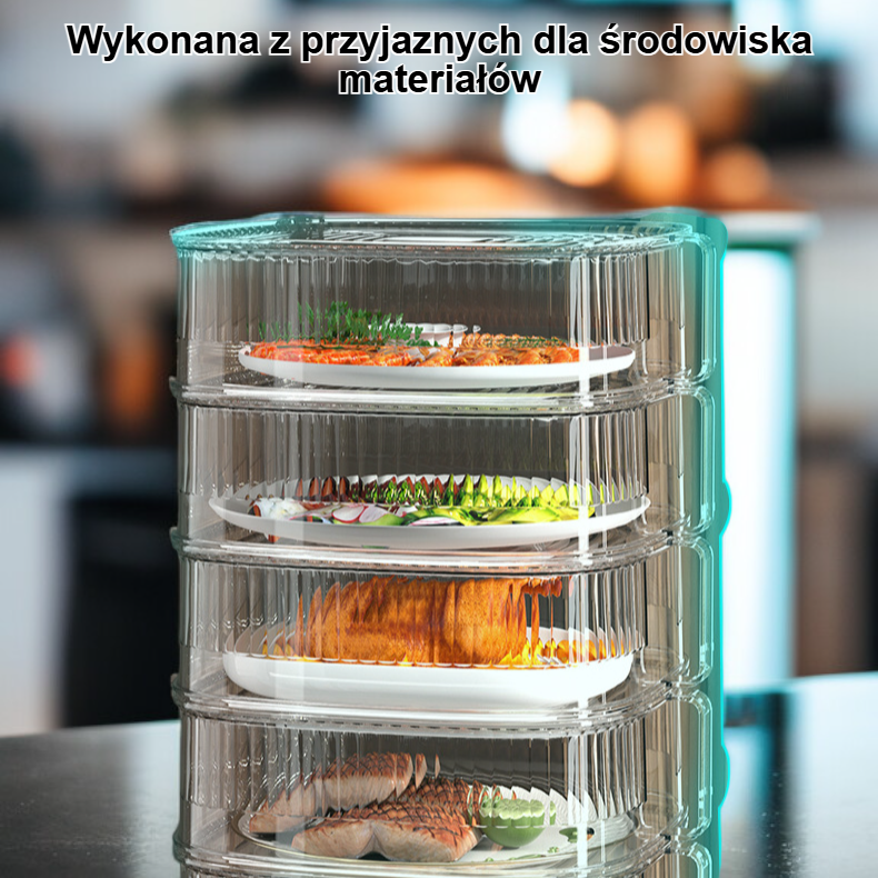 Przezroczysta i przyjazna dla środowiska osłonka na żywność