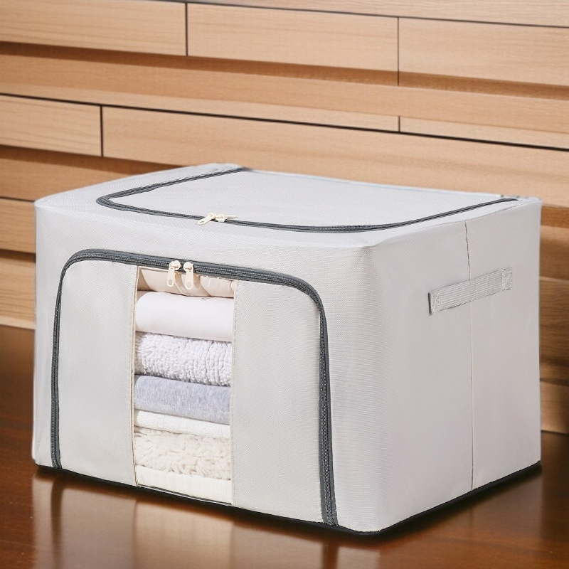 철골 대용량 두꺼운 수납함 가시 의류 수납함 단일창 수납함 투명 수납함