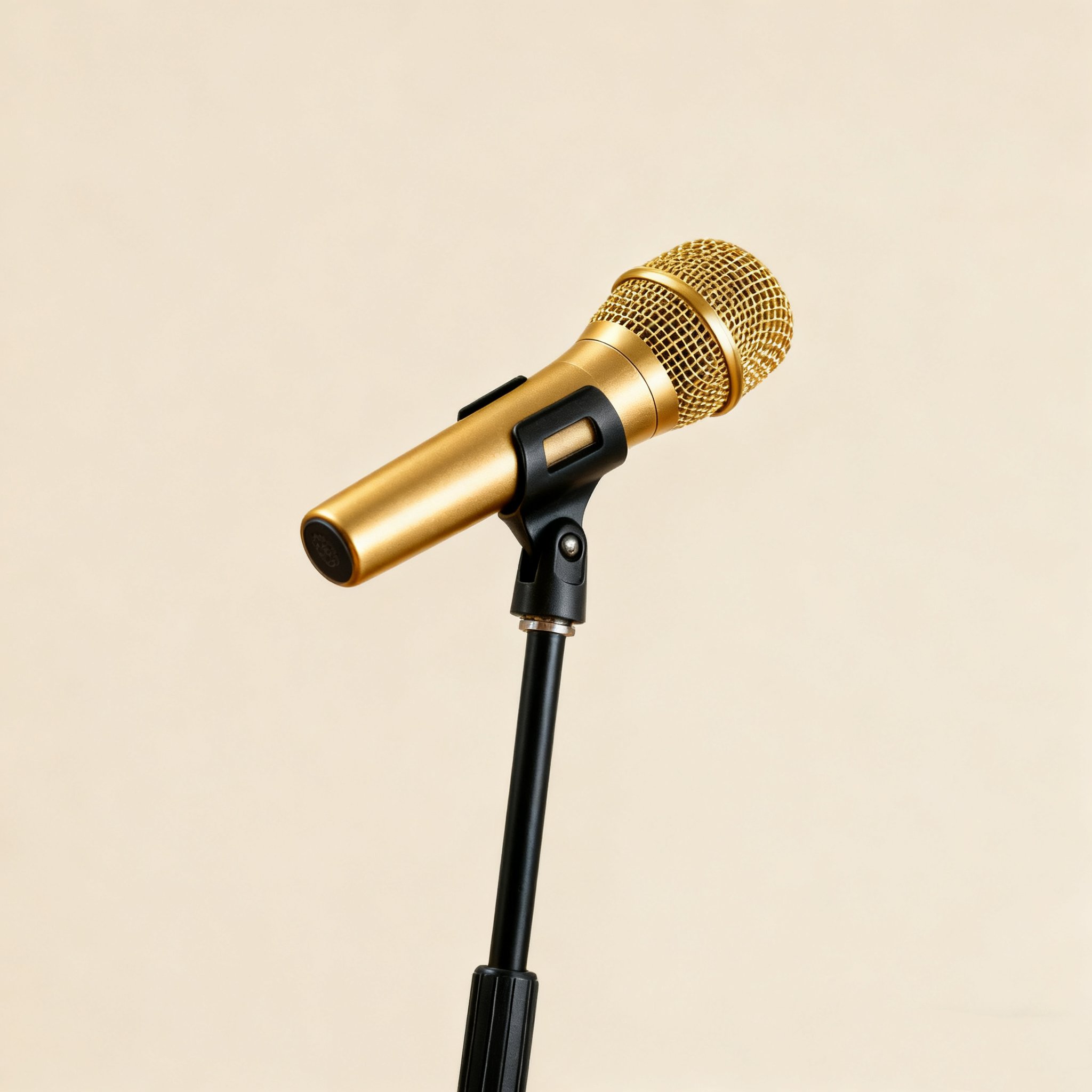 세련된 골드 디자인의 마이크
