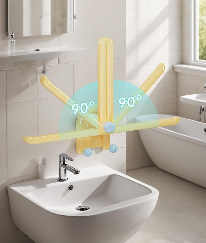 욕실용 펀치 없는 수납 선반