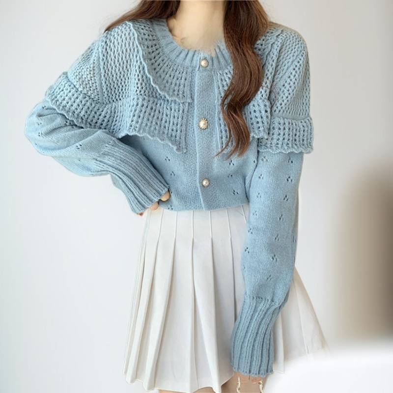 سترة صوفية ناعمة نسائية على الطراز الكوري