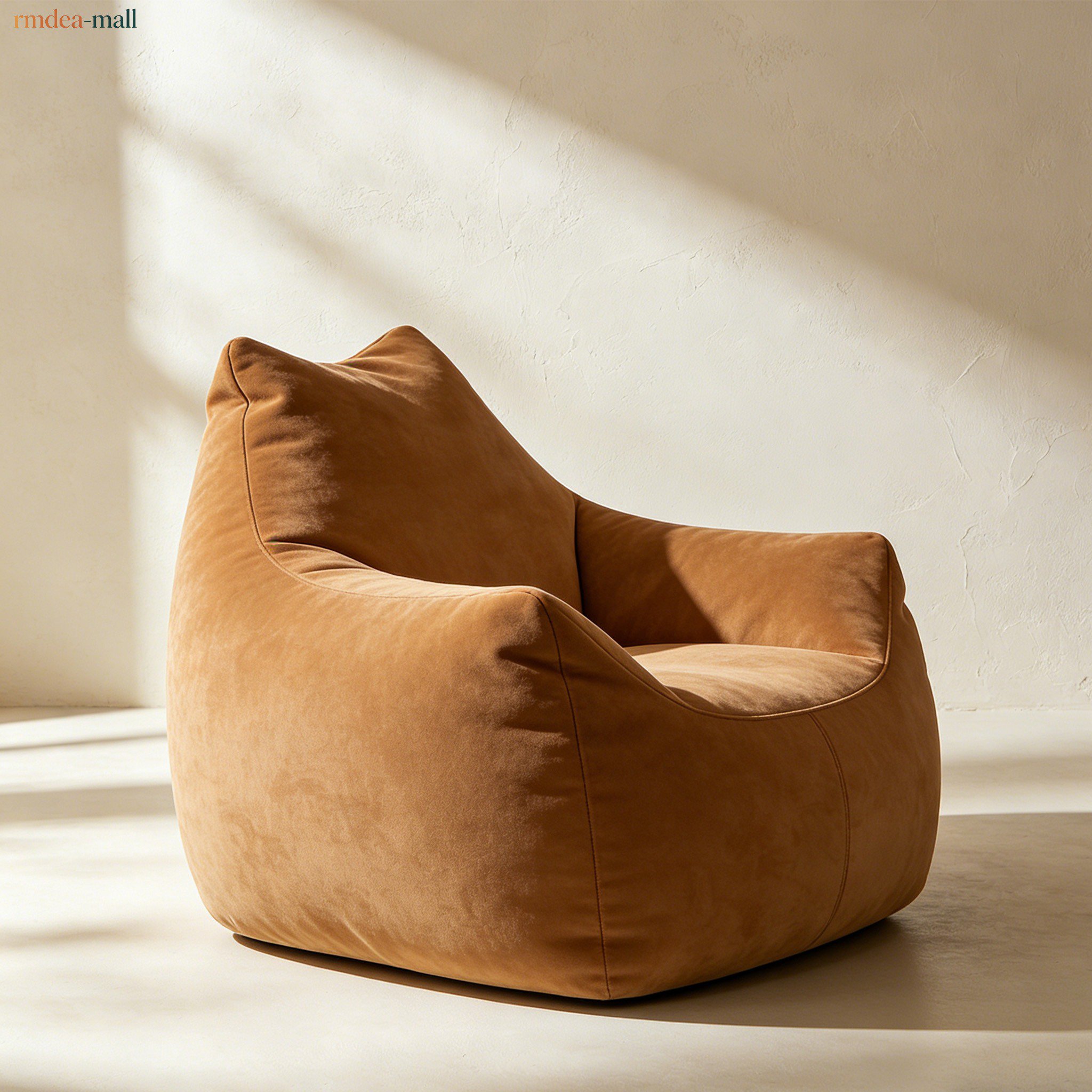 Ergonomic beanbag chair with soft fabric