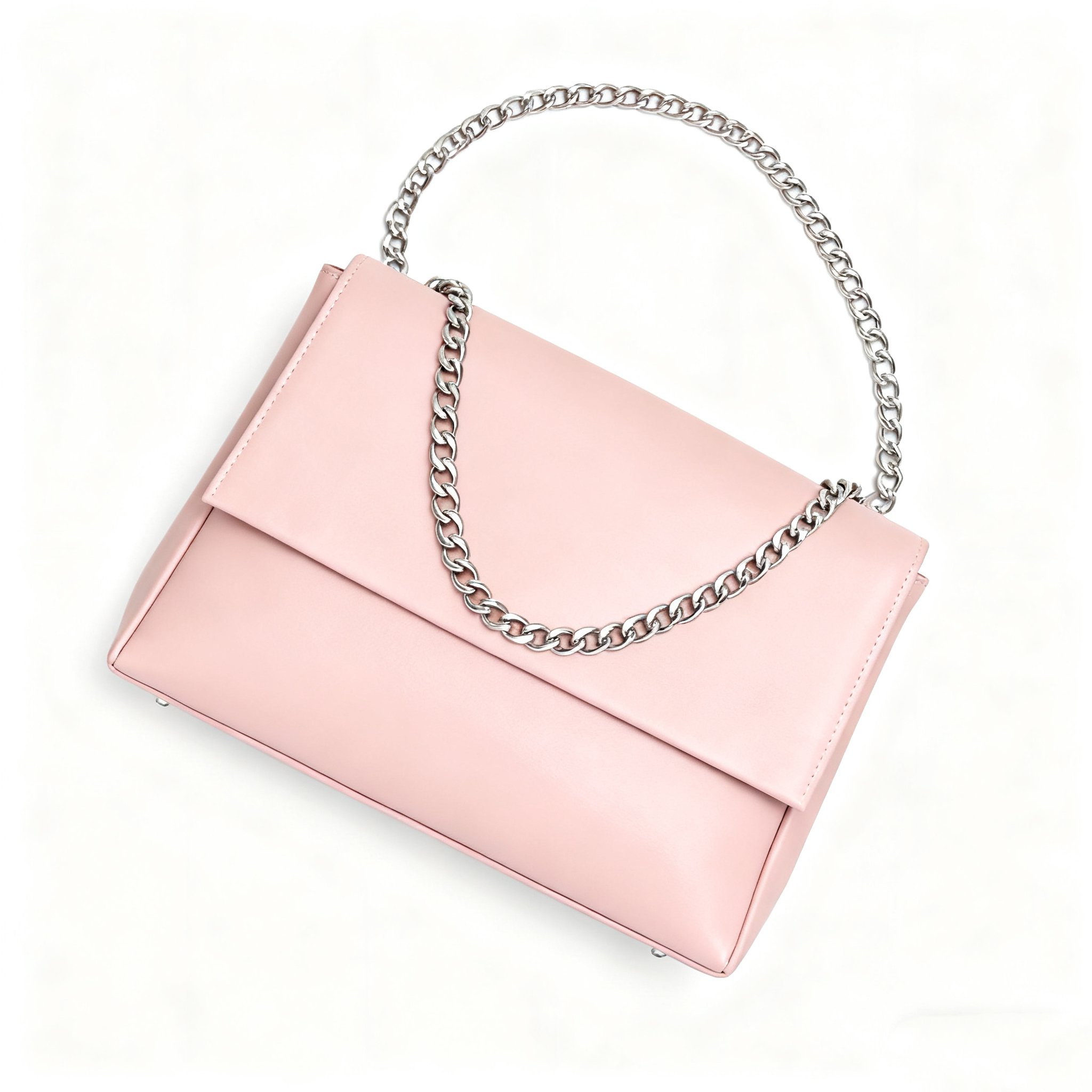 กระเป๋าถือสีชมพูสำหรับผู้หญิงแฟชั่น