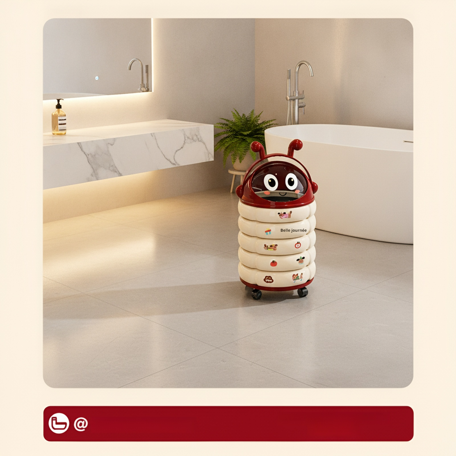 Poubelle de maison mignonne - Pour salon, chambre à coucher, chambre d'enfant