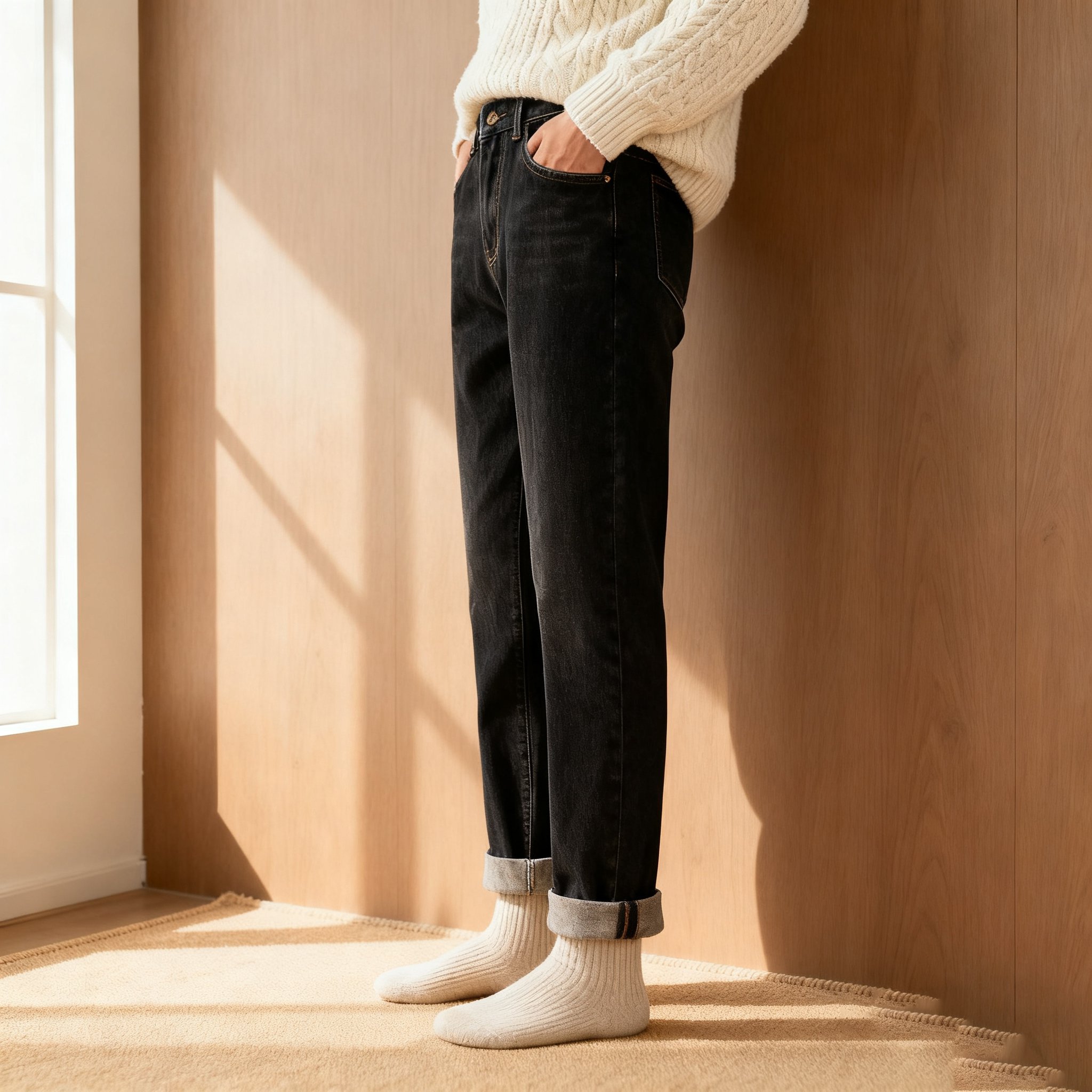 스타일리시 캐주얼 청바지 전체 모습