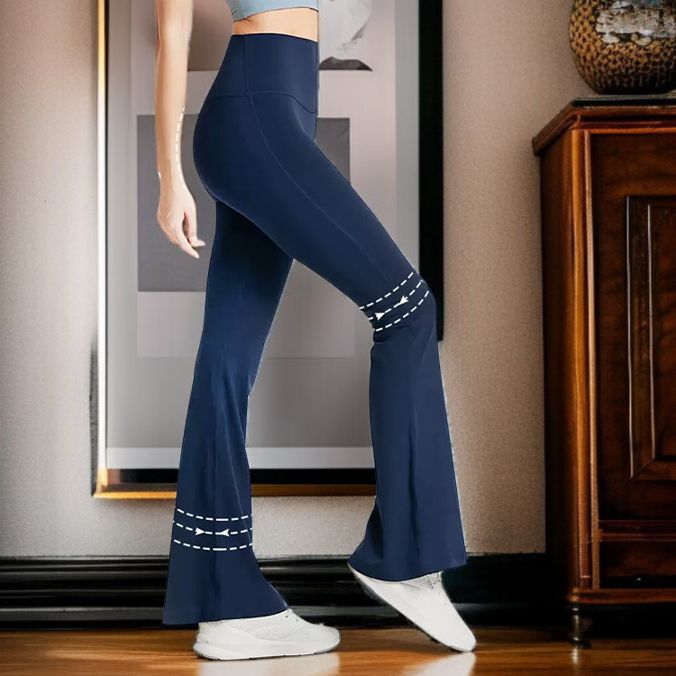 키 작은 봄여름 겉옷 플레어 팬츠 하이웨스트 플레어 팬츠 여성 패션 말발굽 팬츠 여성