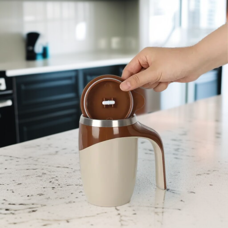 완전 자동 자석 스터링 컵, 전동 우유 커피컵, 스테인리스 게으른 컵