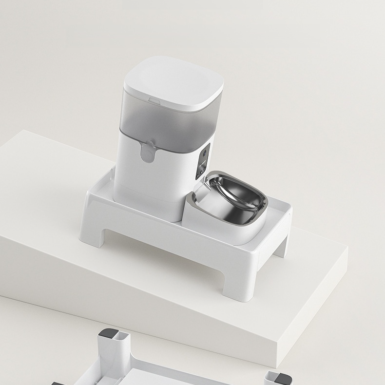 Adjustable Height Cat Feeding Stand