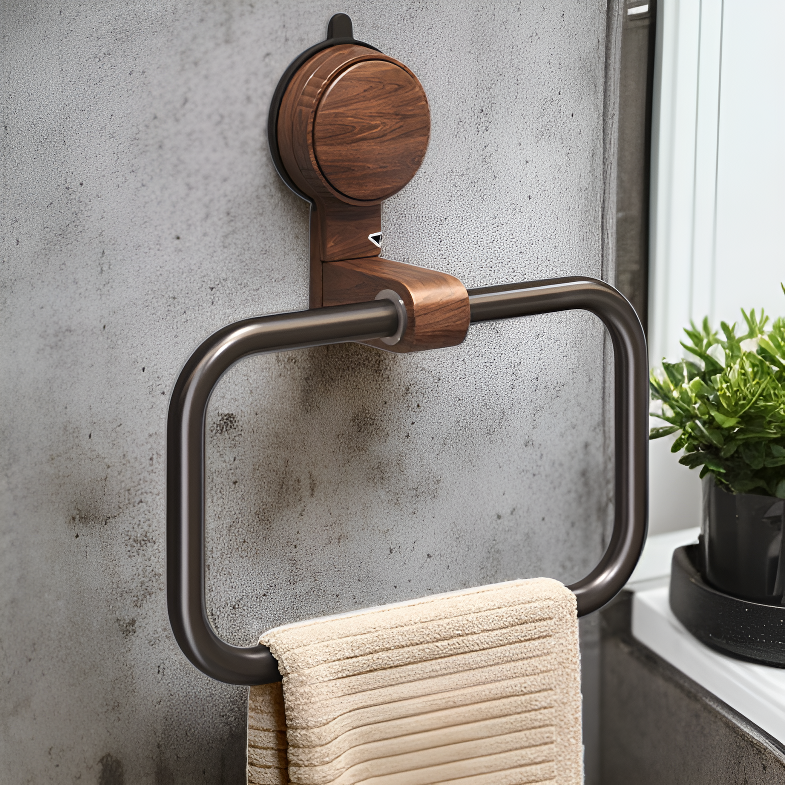 北欧風ウォールナットタオルスタンド