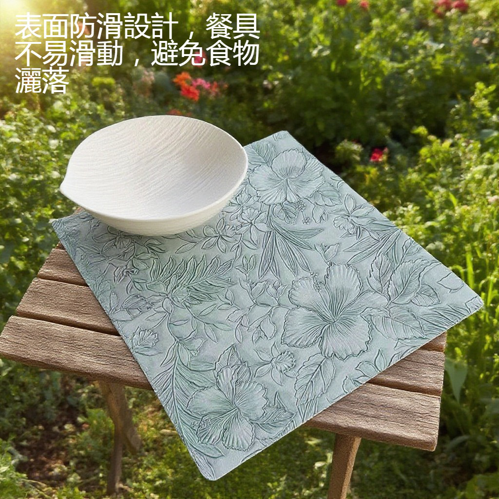 防滑設計皮革餐墊近拍圖