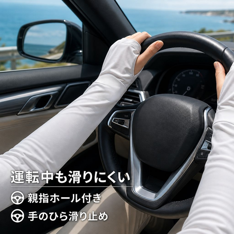 夏用UVカット冷感アームカバー