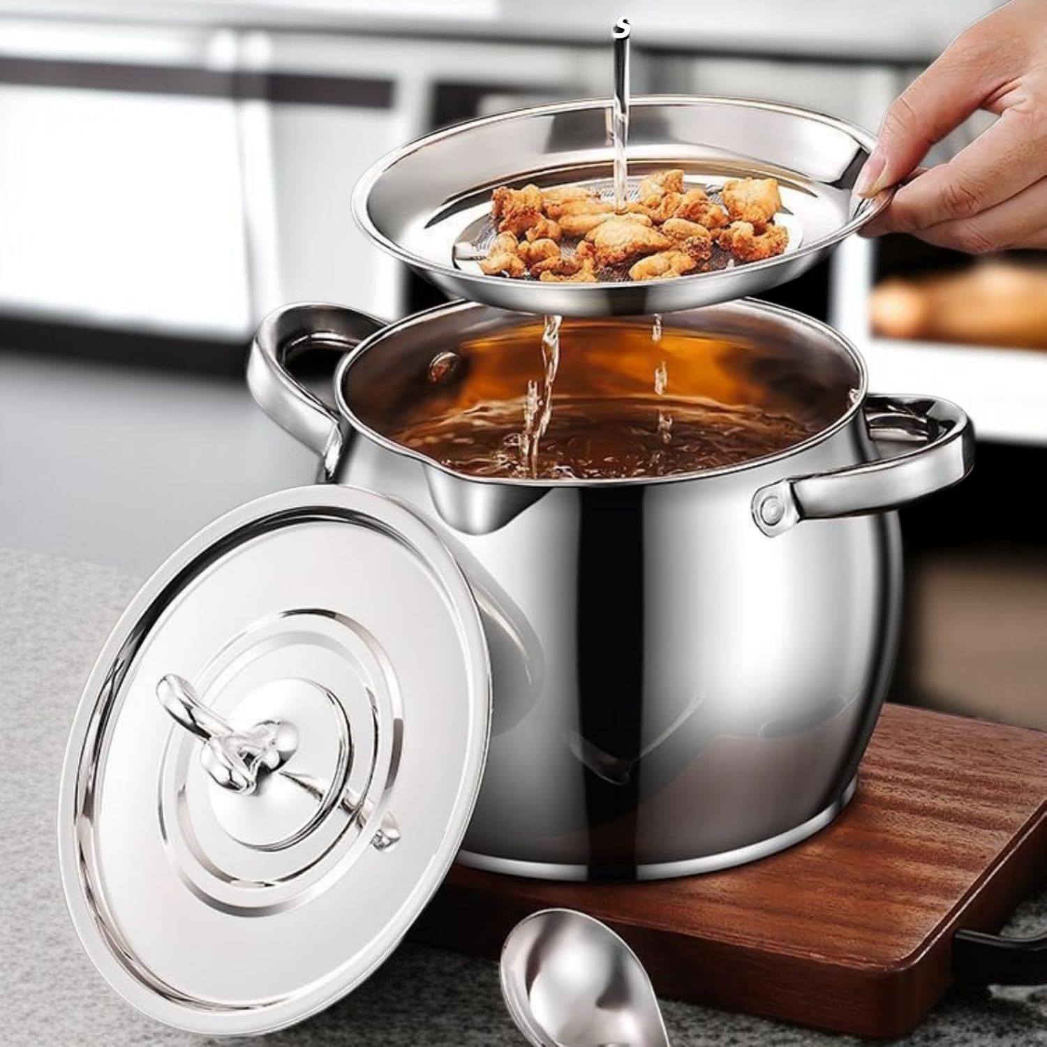 Stainless Steel Grease Filter Pot with Dust Cover