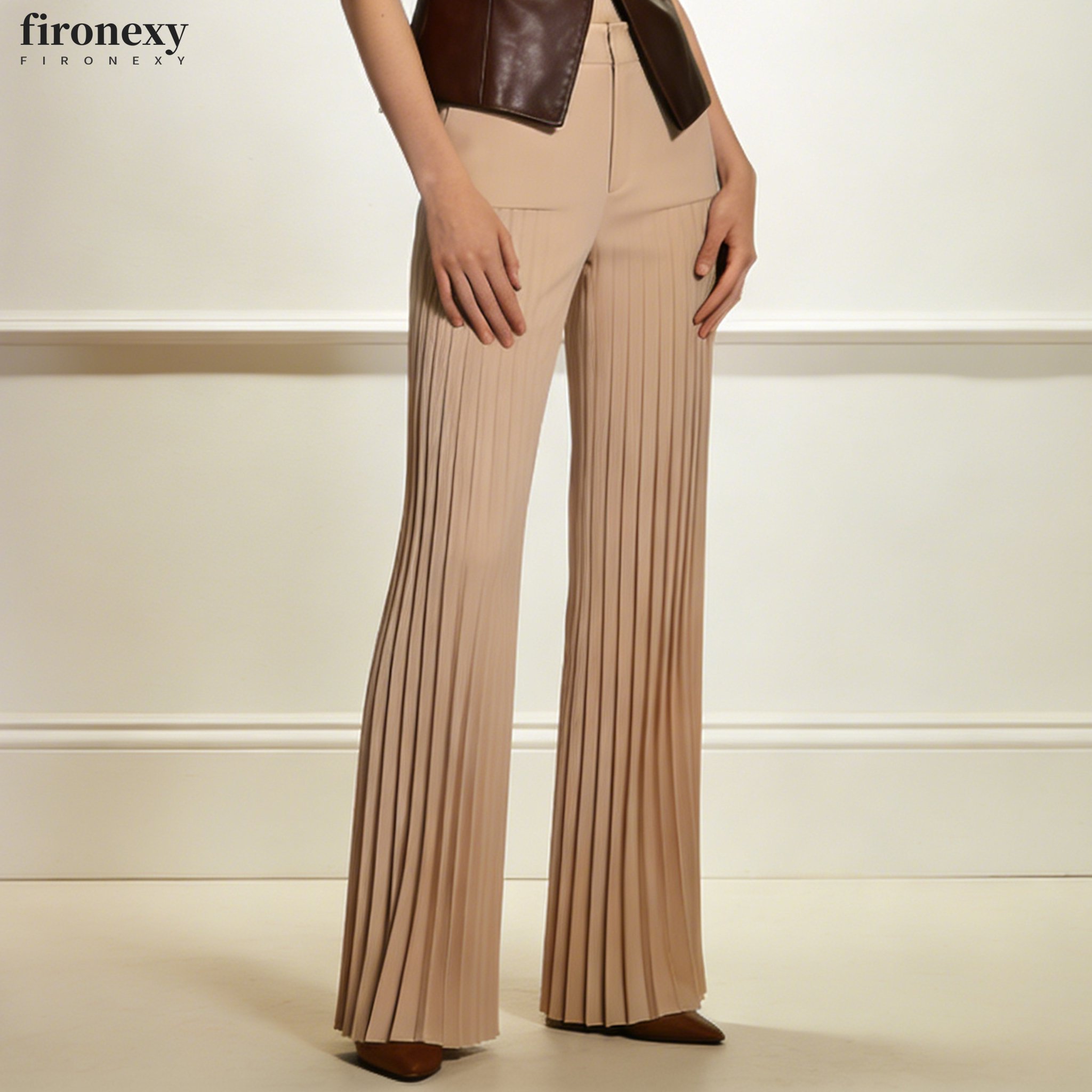 여성용 와이드 팬츠 전체 모습