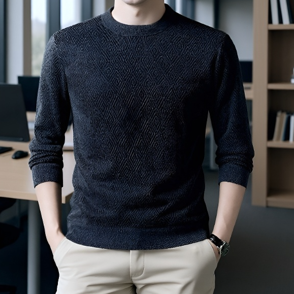 남자 추동 자카드 스웨터 남 기모 니트 레깅스 남자 니트 자카드 니트 레깅스