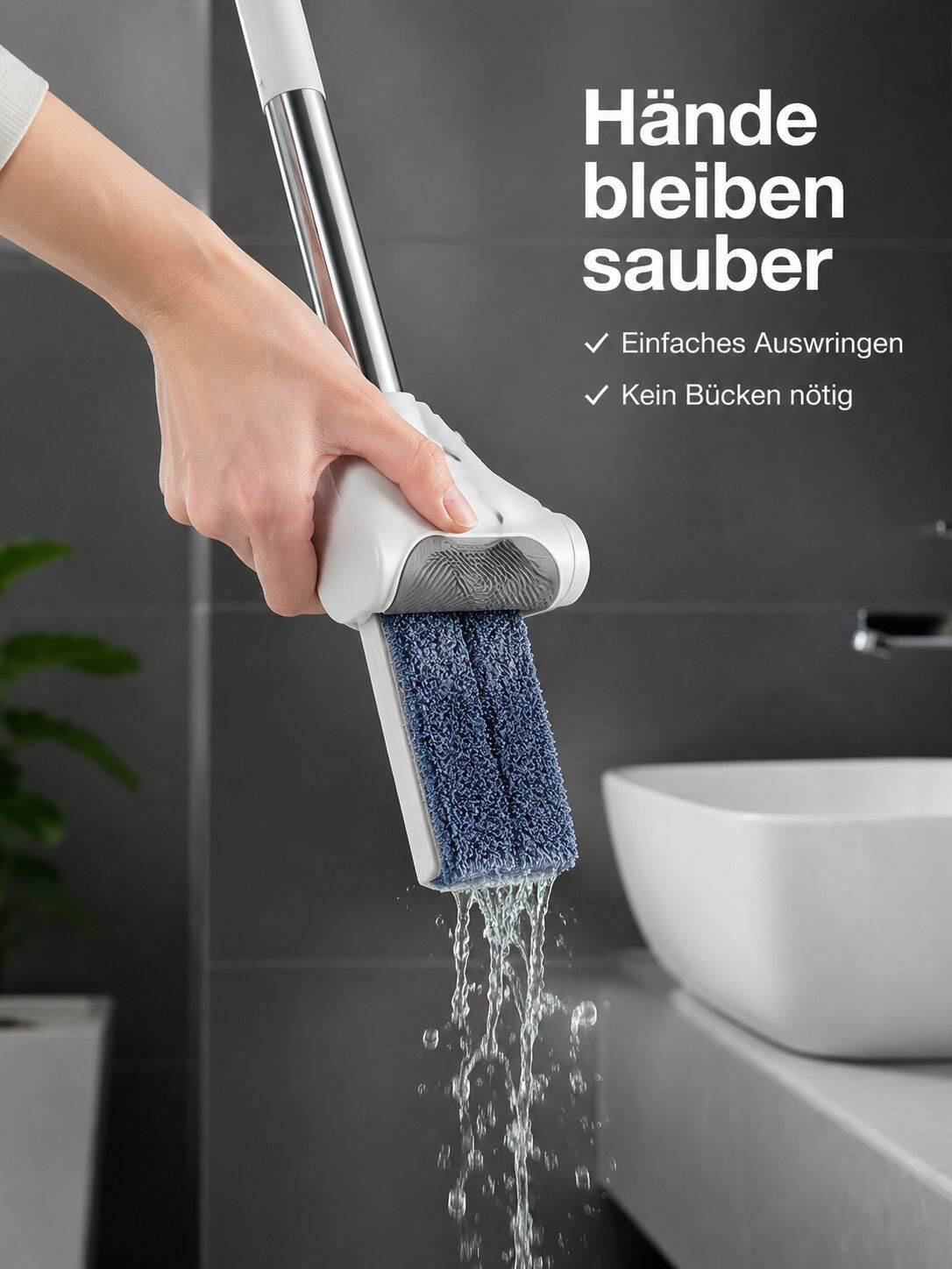 JS-freihändiger Flachmopp