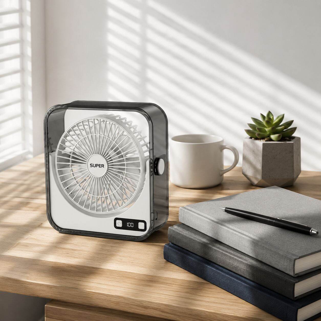 Kompakter Tisch-Luftkühlungsventilator