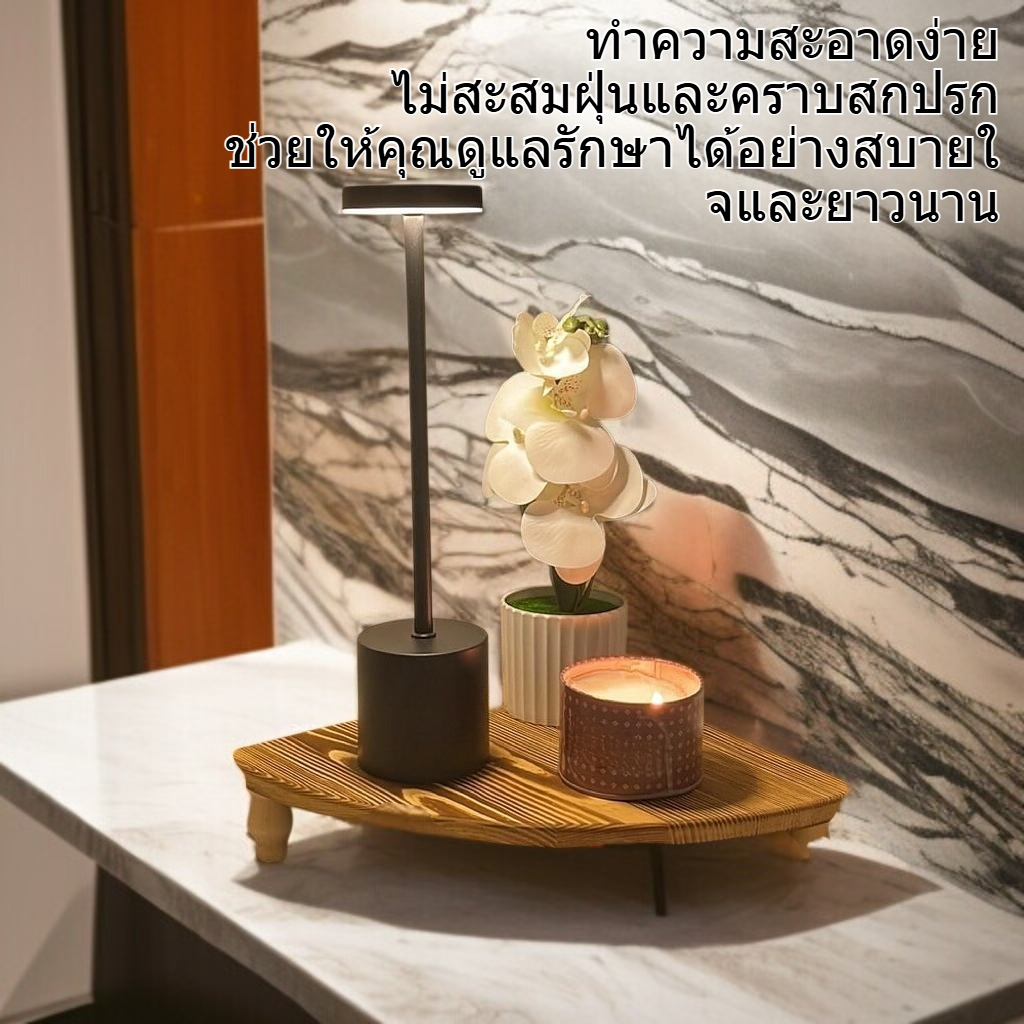 ชั้นวางของมุมไม้ประหยัดพื้นที่ในครัว