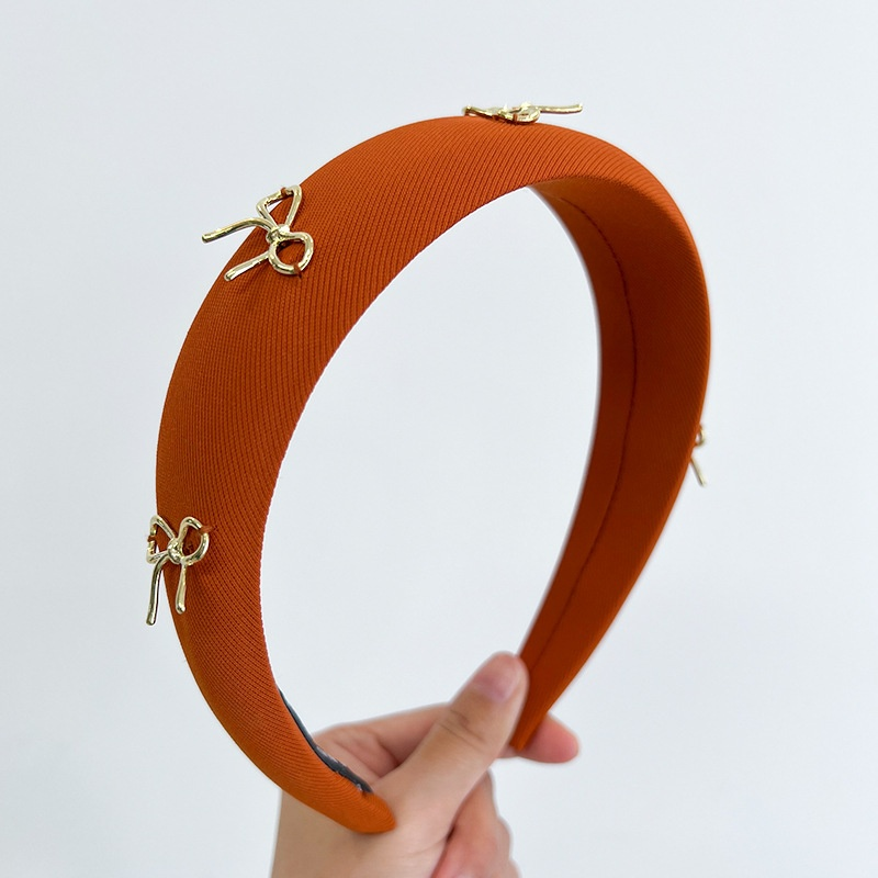 Solid color bow headband