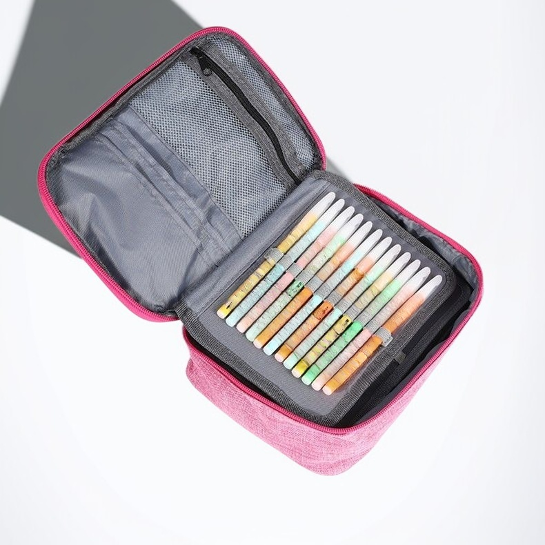 Stylish pencil case with zipper closure and sturdy design