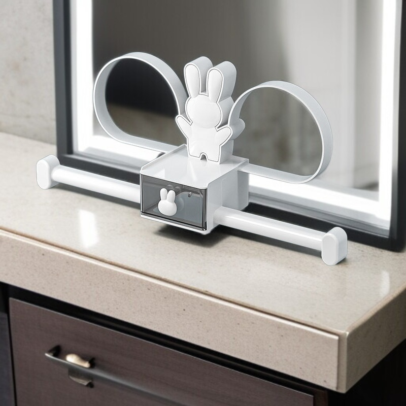 Wall mounted hair clip and accessory storage rack