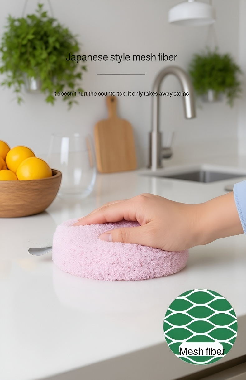 Antibacterial brush scrubbing kitchen counter