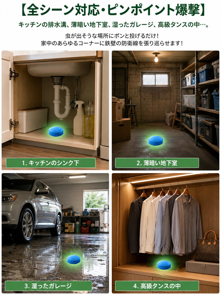 【家中まるごとガード！】置くだけ簡単害虫害獣忌避剤